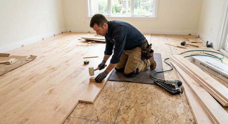 Birch Floor Installation in Bellevue, WA