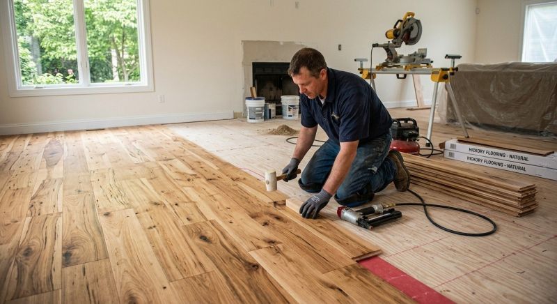 Hickory Floor Installation in Bellevue, WA
