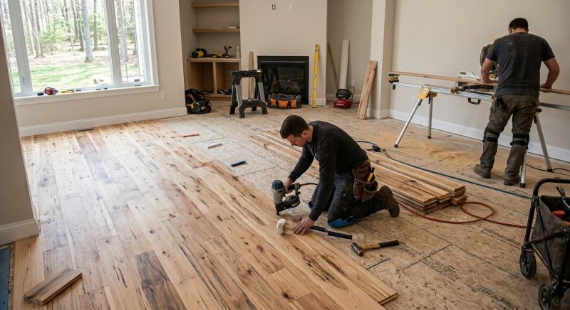 Hickory Floor Installation in Bellevue, WA
