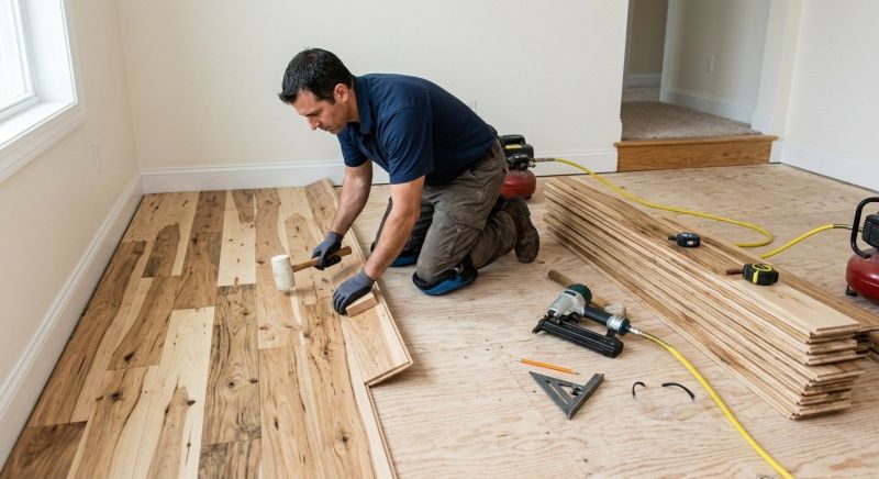 Hickory Floor Installation in Bellevue, WA