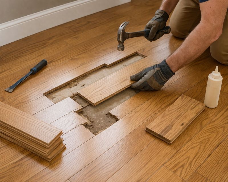 Hardwood Floor Repair project example