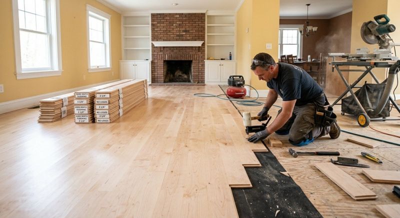 Maple Flooring Installation in Fall City, WA