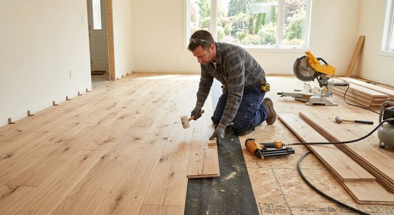 Oak Floor Installation in Bainbridge Island, WA