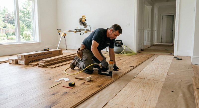 Oak Floor Installation in Milton, WA