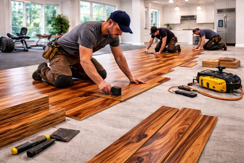Teak Flooring Installation in Bellevue, WA