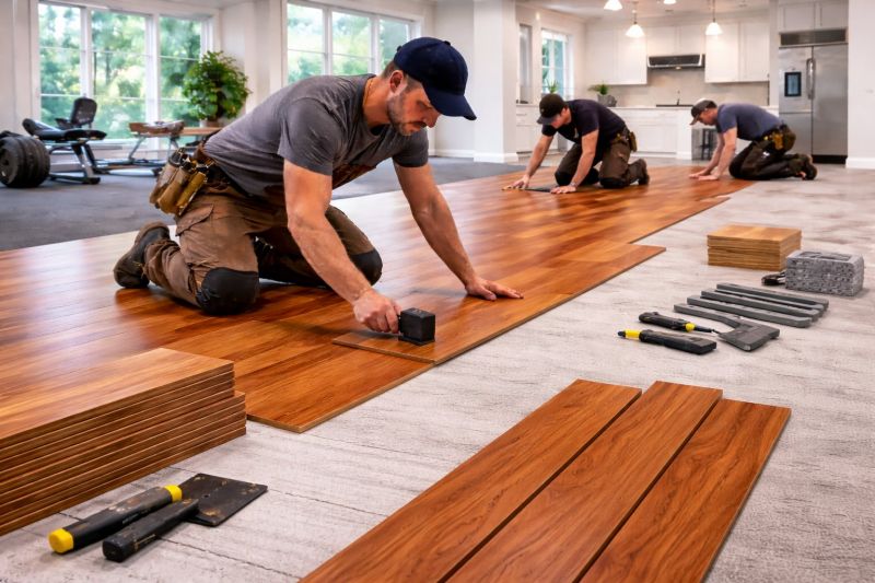 Cherry Floor Installation